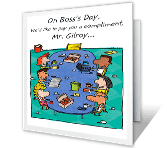 Perfect Compliment boss's day printable cards