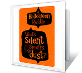 A Halloween Riddle halloween printable cards