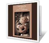 On the Loss of<br>Your Grandmother sympathy printable cards