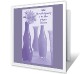 Caring Thoughts on the<br>Loss of Your Husband sympathy printable cards