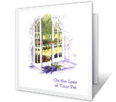 On the Loss of Your Pet sympathy printable cards