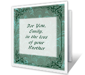 Loss of Brother sympathy printable cards