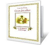 Love for Grandmother christmas printable cards