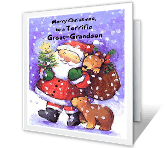 Terrific<br>Great-Grandson christmas printable cards