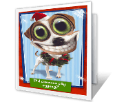 Where's the Eggnog? christmas printable cards