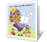 Hugs for Grandson easter printable cards