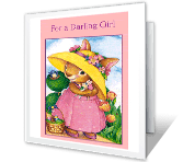 For a Darling Girl<br>Activity Card easter printable cards