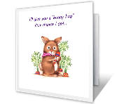 Bunny Hug easter printable cards