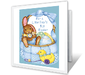 Baby Boy's 1st Easter easter printable cards