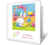 For a Sweet Girl easter printable cards