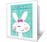 Bunny Hugs for Granddaughter easter printable cards
