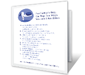 Top 10 List from Dog father's day printable cards