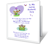To Loving Husband father's day printable cards