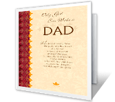 Only God Can Make a Dad father's day printable cards
