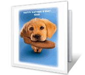 A Slippers-on Day for You printable fathers day card