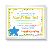 World's Best Dad father's day printable cards