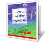 Of Different Faiths hanukkah printable cards