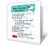 A Poem from the Dog mothers day printable cards