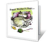 From the Cat mothers day printable cards