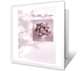 With Love, Sister mothers day printable cards