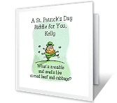 A Stinky Riddle st. patricks day printable cards