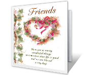 The Gift of Friends thanksgiving printable cards