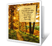 Brother and His Family thanksgiving printable cards