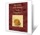 For a Dear Son thanksgiving printable cards