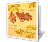 Grateful for Grandma thanksgiving printable cards