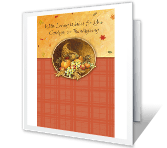 Sending Warm Wishes thanksgiving printable cards