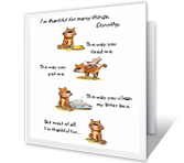 One Thankful Kitty thanksgiving printable cards