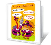 A Knock Knock Wish thanksgiving printable cards