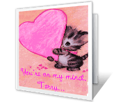 On My Mind,<br>In My Heart valentines day printable cards