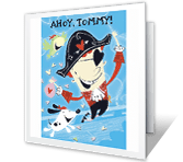 Ahoy, Grandson! valentines day printable cards