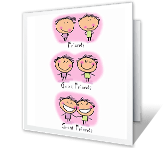 Weird Friends! everyday friend printable cards