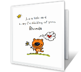 My Way of Thinking of You getting physical printable cards