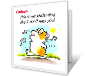 I Don't Miss You miss you printable cards