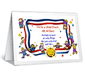 Coach of the Year saying thanks printable cards