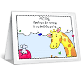 For Coming to My Party thanks for the gift printable cards