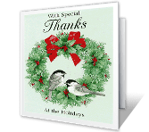 Special Holiday Thanks