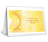 Wonderful Hospitality thanks for hospitality printable cards