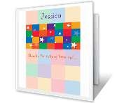 Star Power saying thanks printable cards