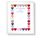 Heart Quilt thinking of you printable cards