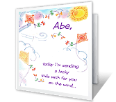 A Wish on the Wind thinking of you printable cards