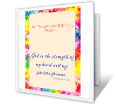 To Comfort and Strengthen thinking of you printable cards