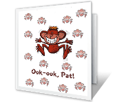 Monkey-Talk thinking of you printable cards