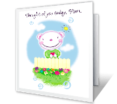 I Thought of You saying hi printable cards