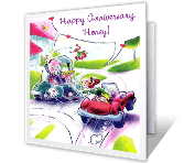 Anniversary on the Run happy anniversary printable cards