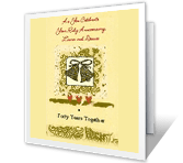 Forty Years Together milestone anniversary printable cards