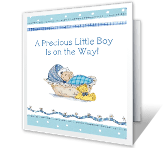 Shower for Baby Boy baby shower printable cards